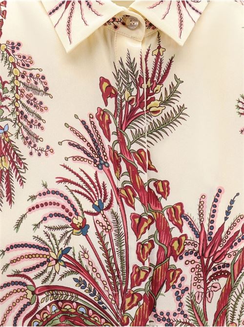 Camicia da donna con stampa Paisley all over in pura seta multicolor ETRO | WRIA0029AKA36X0801